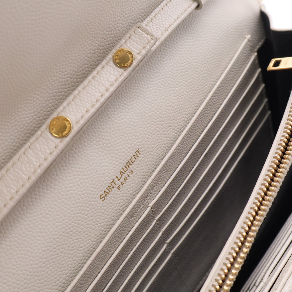 Classic Monogram Envelope Satchel Matelasse Chevron Leather Twins LDJ2744