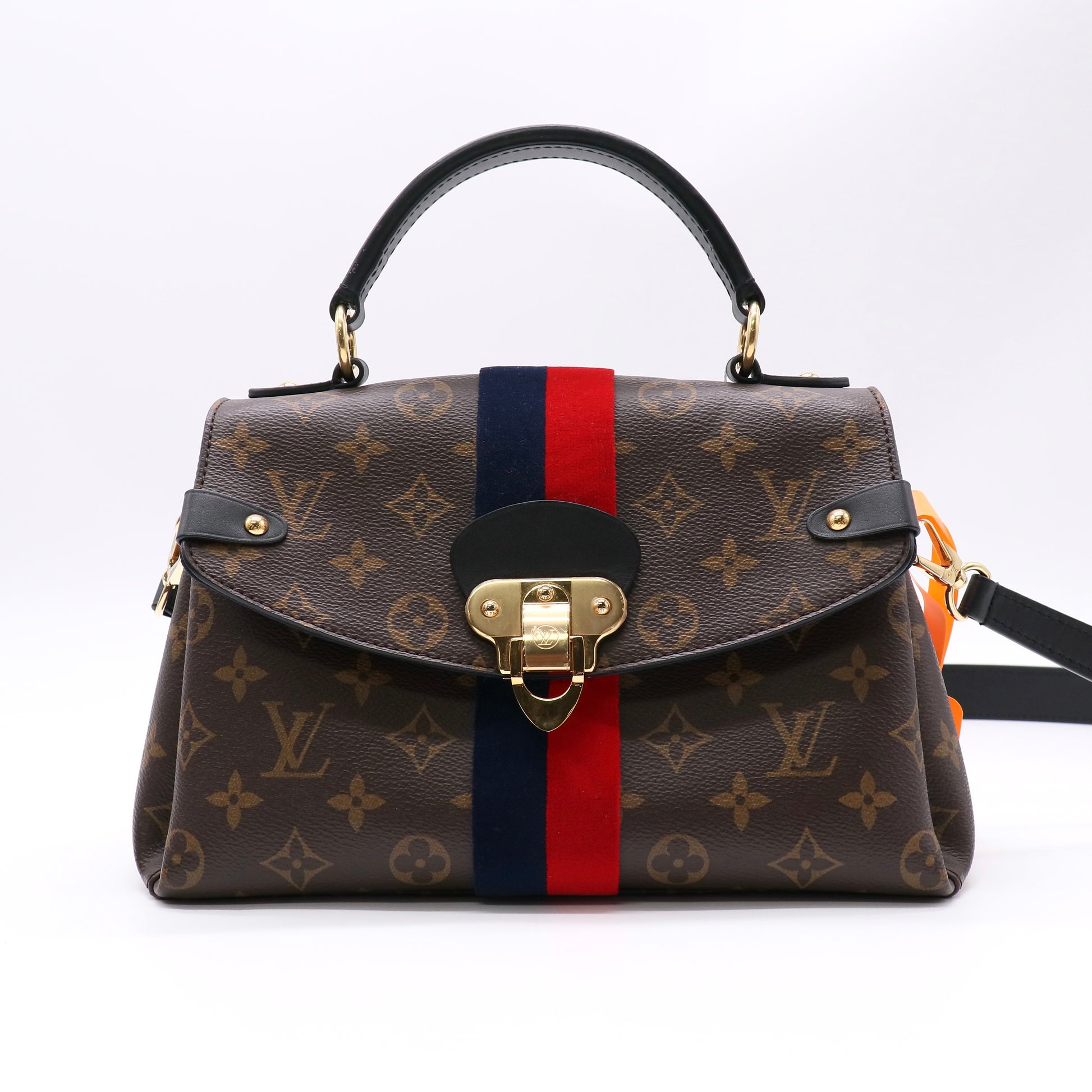 Georges BB Marine Cherry Monogram Bag Twins LDZ365