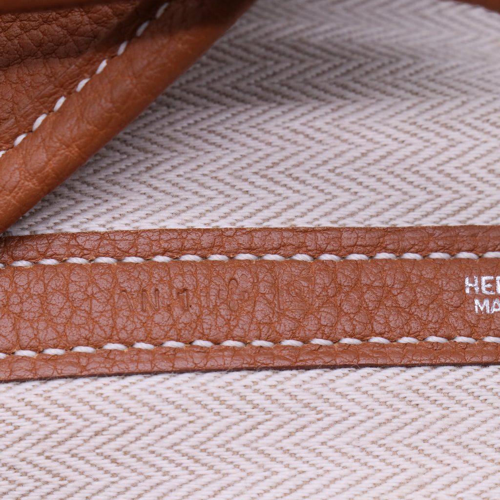 Hermes Gold Negonda Leather Garden Party 36 Bag twins B22090