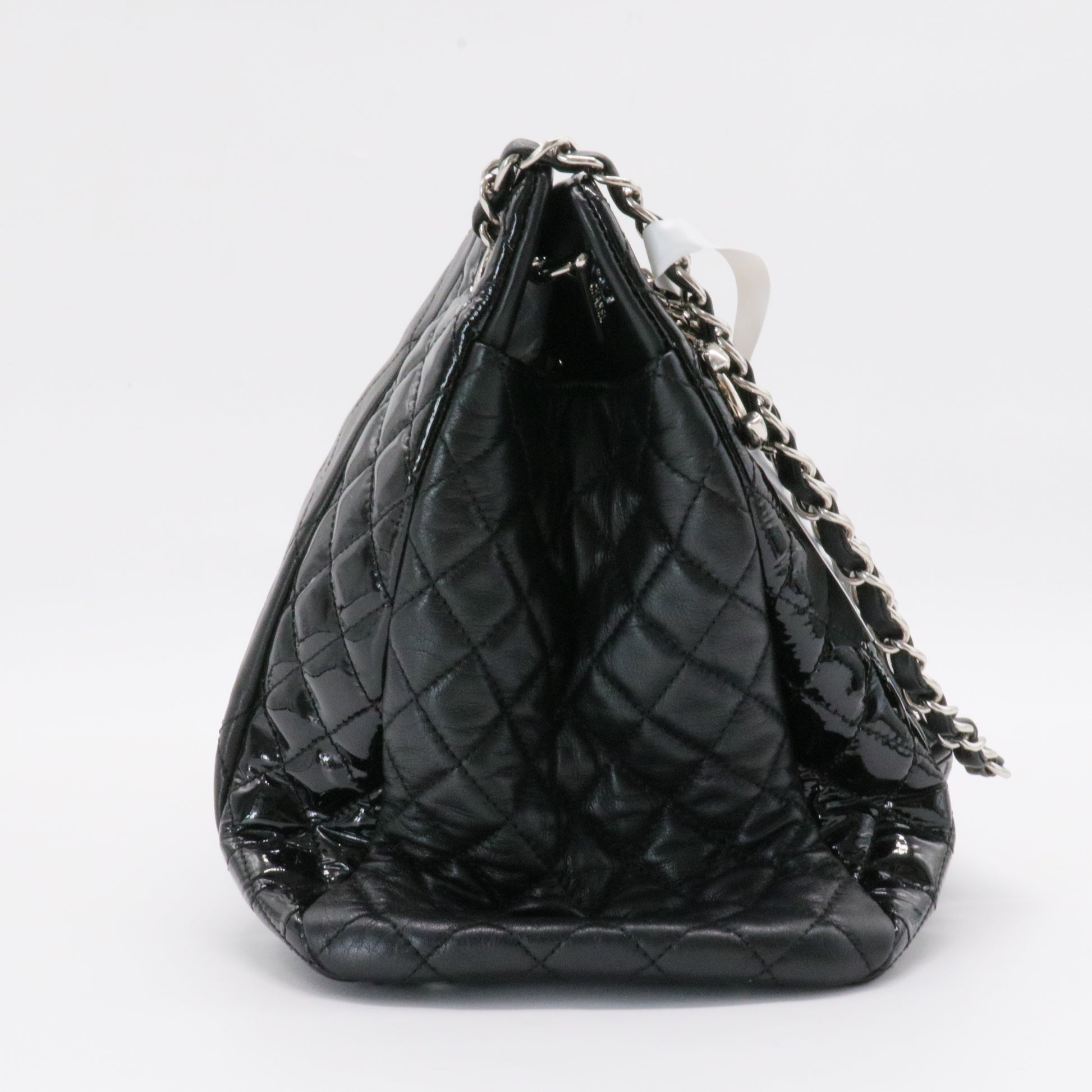 CC Charm Quilted Lambskin Patent Leather Tote