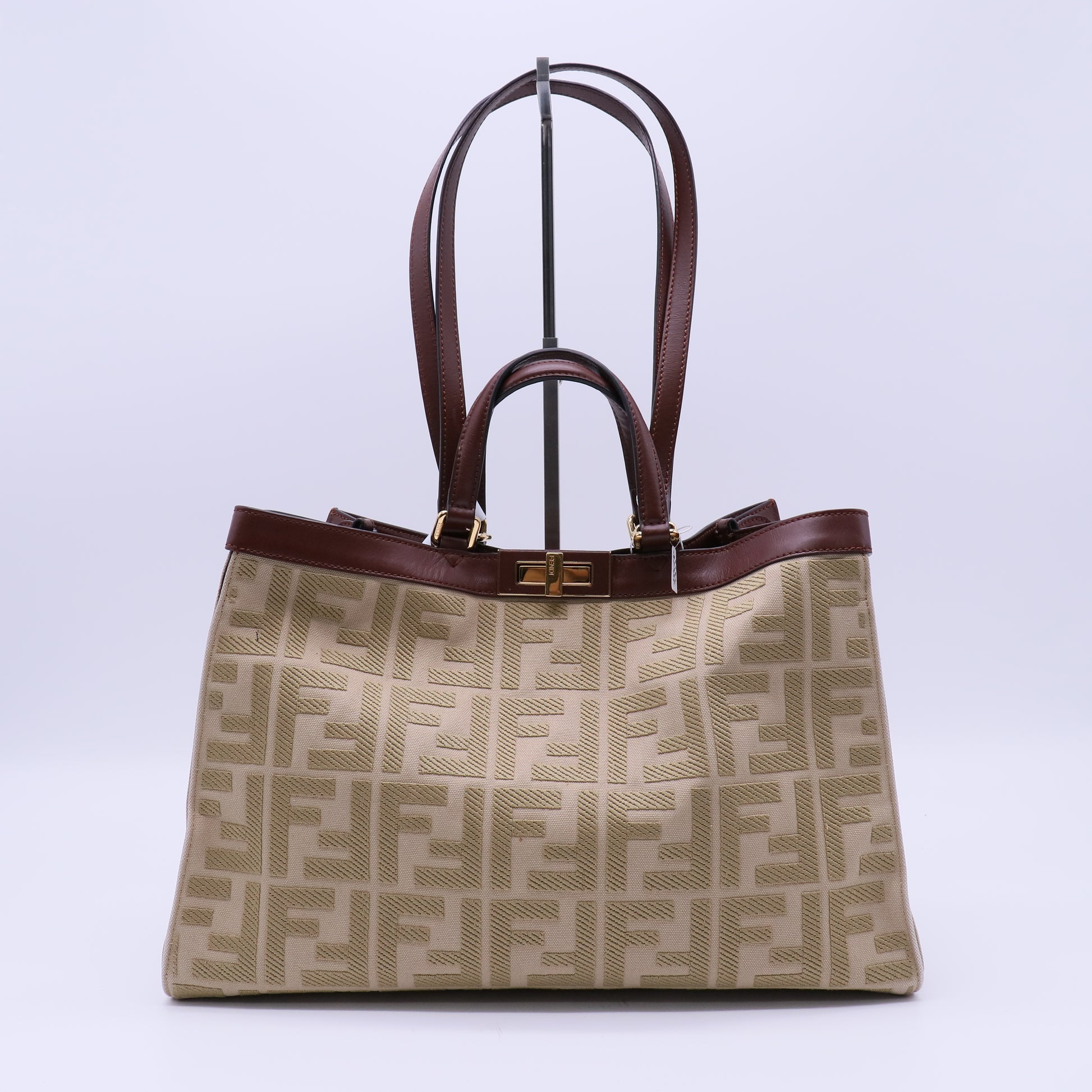 Fendi Canvas FF Peekaboo X-Lite Tote Twins B21157