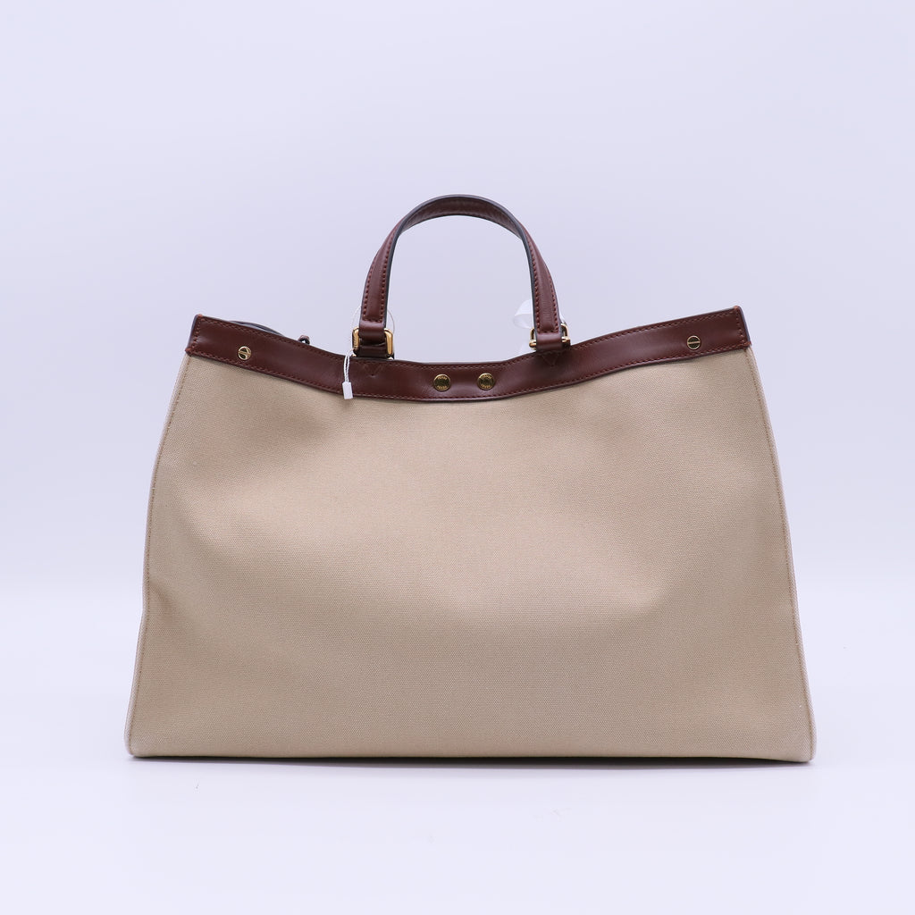 Fendi Canvas FF Peekaboo X-Lite Tote Twins B21157