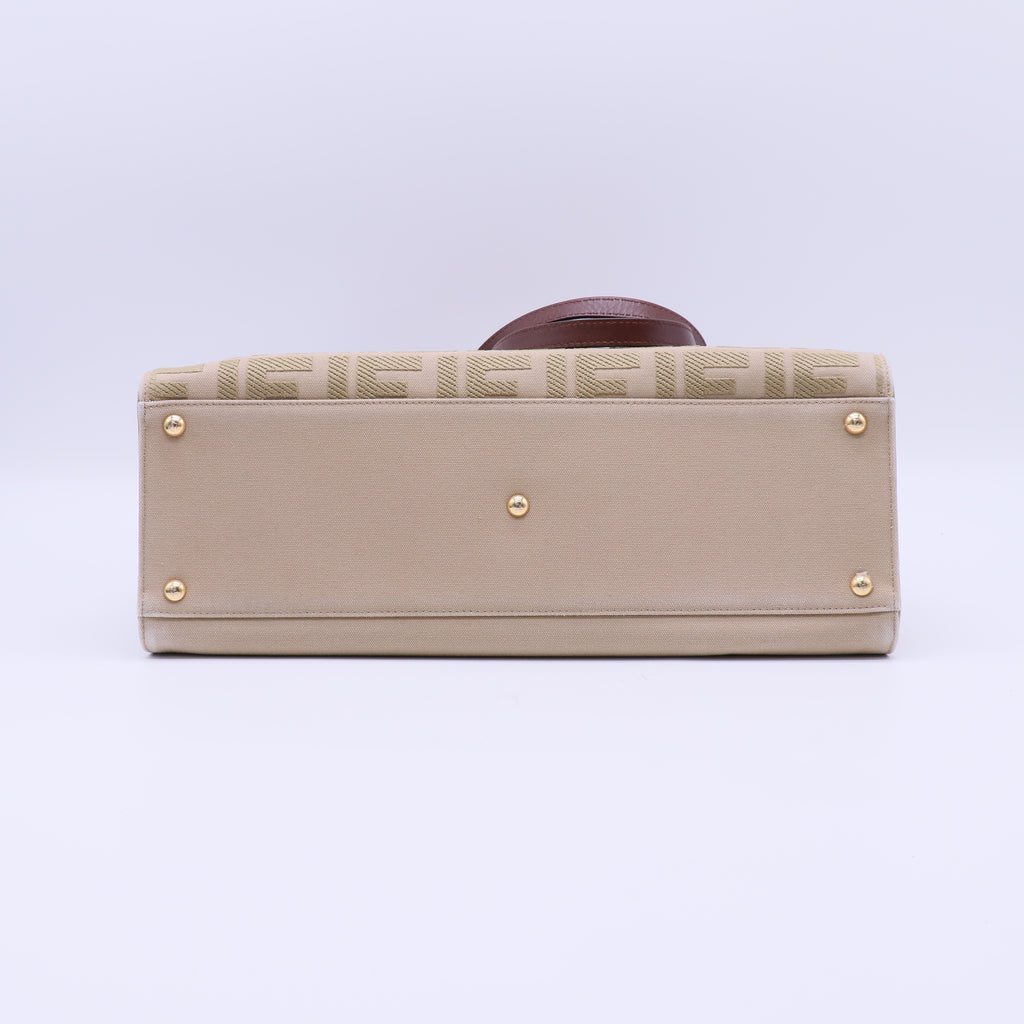 Fendi Canvas FF Peekaboo X-Lite Tote Twins B21157