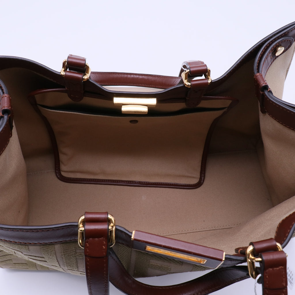 Fendi Canvas FF Peekaboo X-Lite Tote Twins B21157
