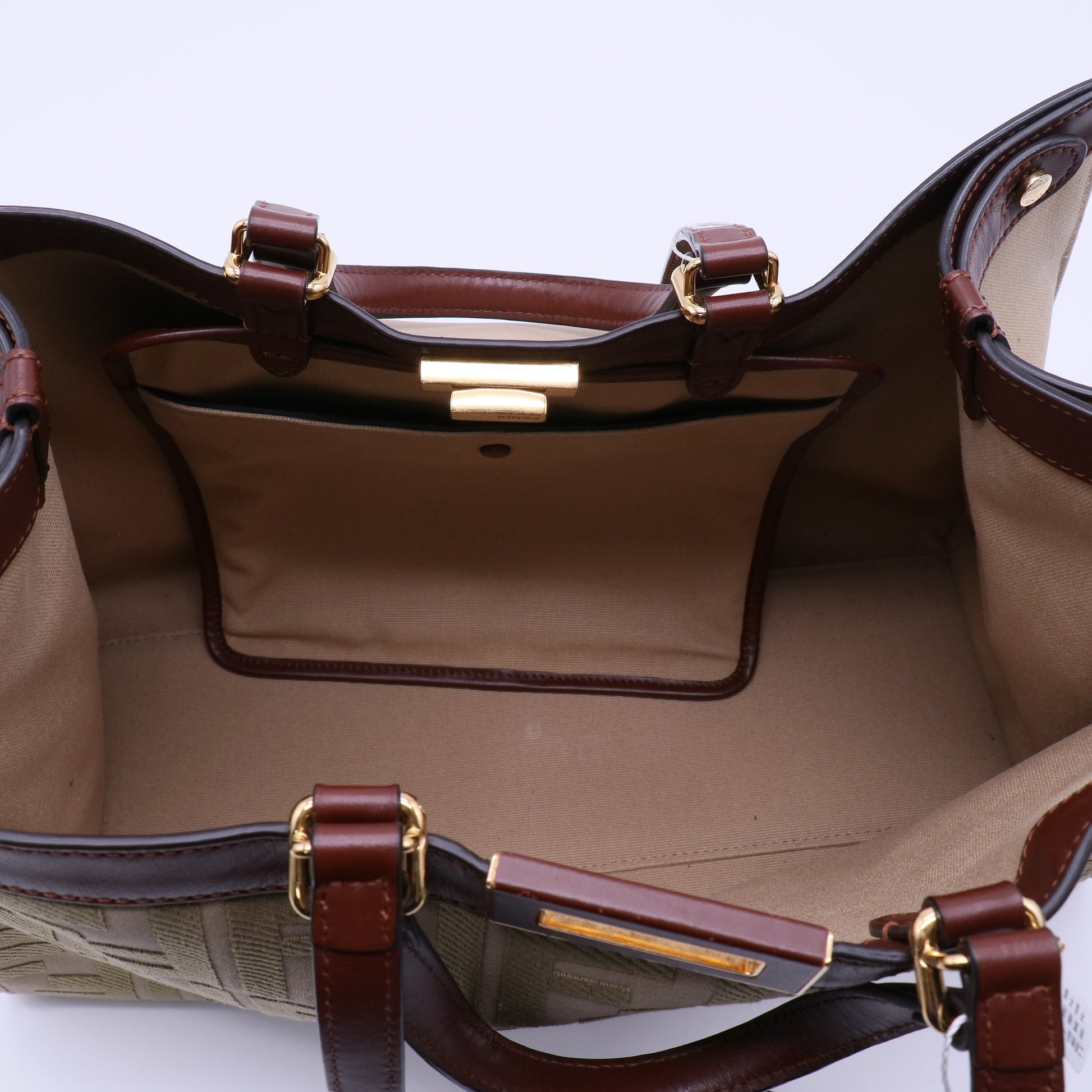 Fendi Canvas FF Peekaboo X-Lite Tote Twins B21157
