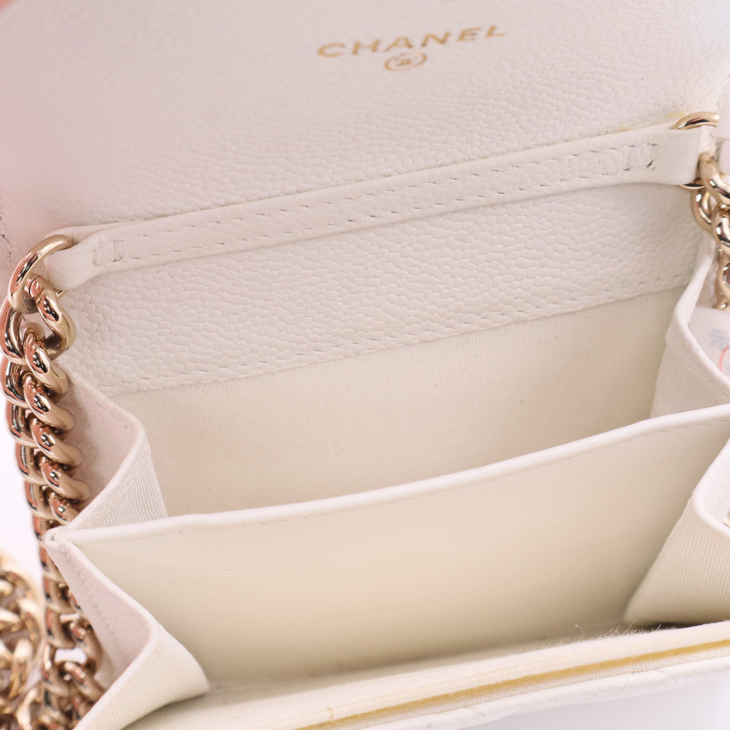 Boy Flap Card Holder on Chain Twins