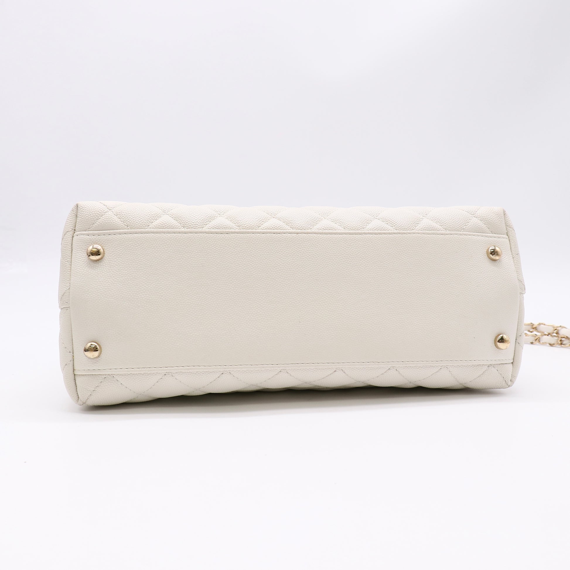 Coco Top Handle Bag Quilted Caviar Small Twins LDZ369