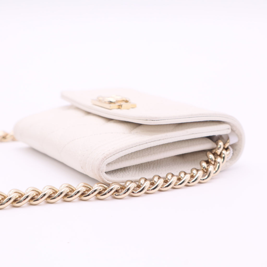 Boy Flap Card Holder on Chain Twins