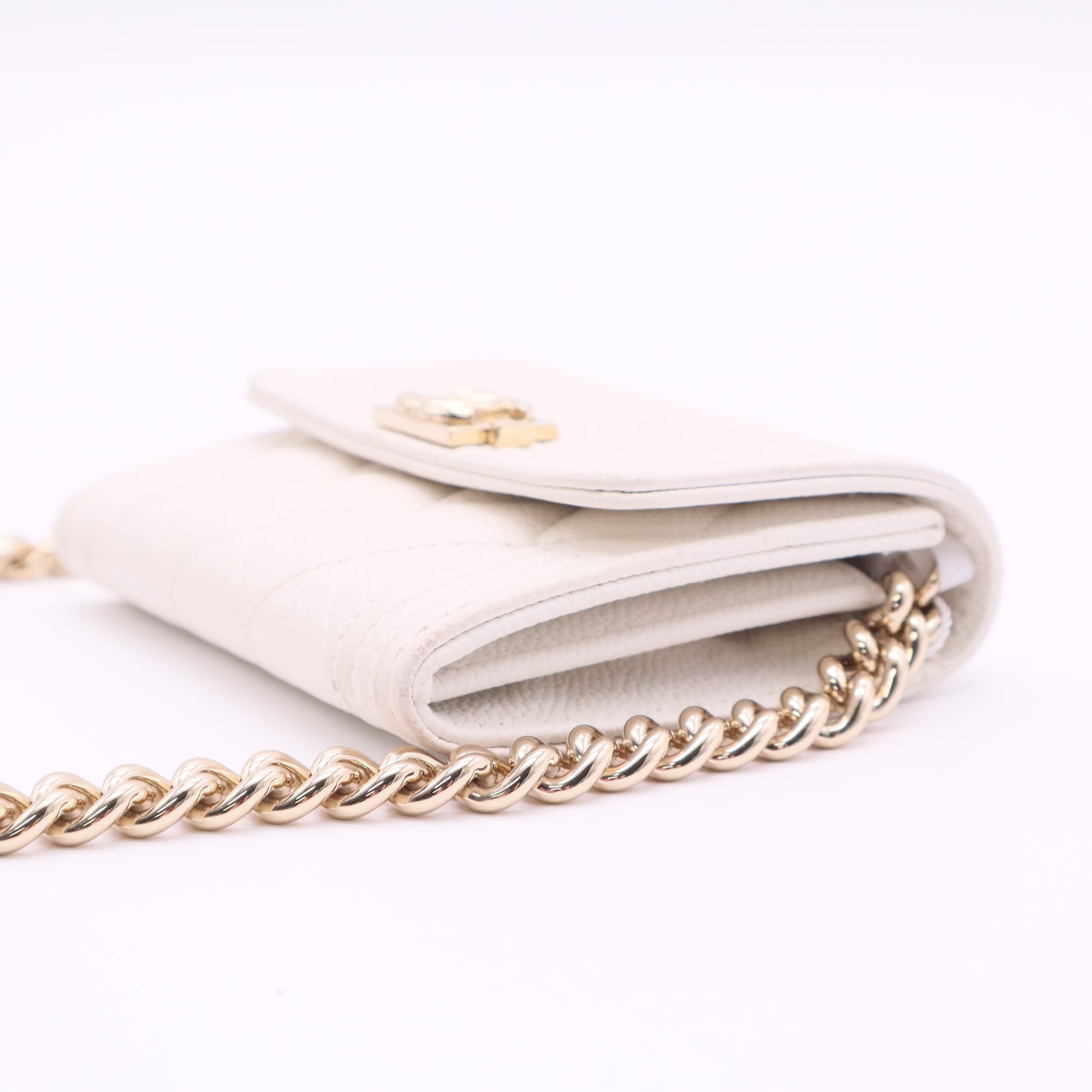 Boy Flap Card Holder on Chain Twins