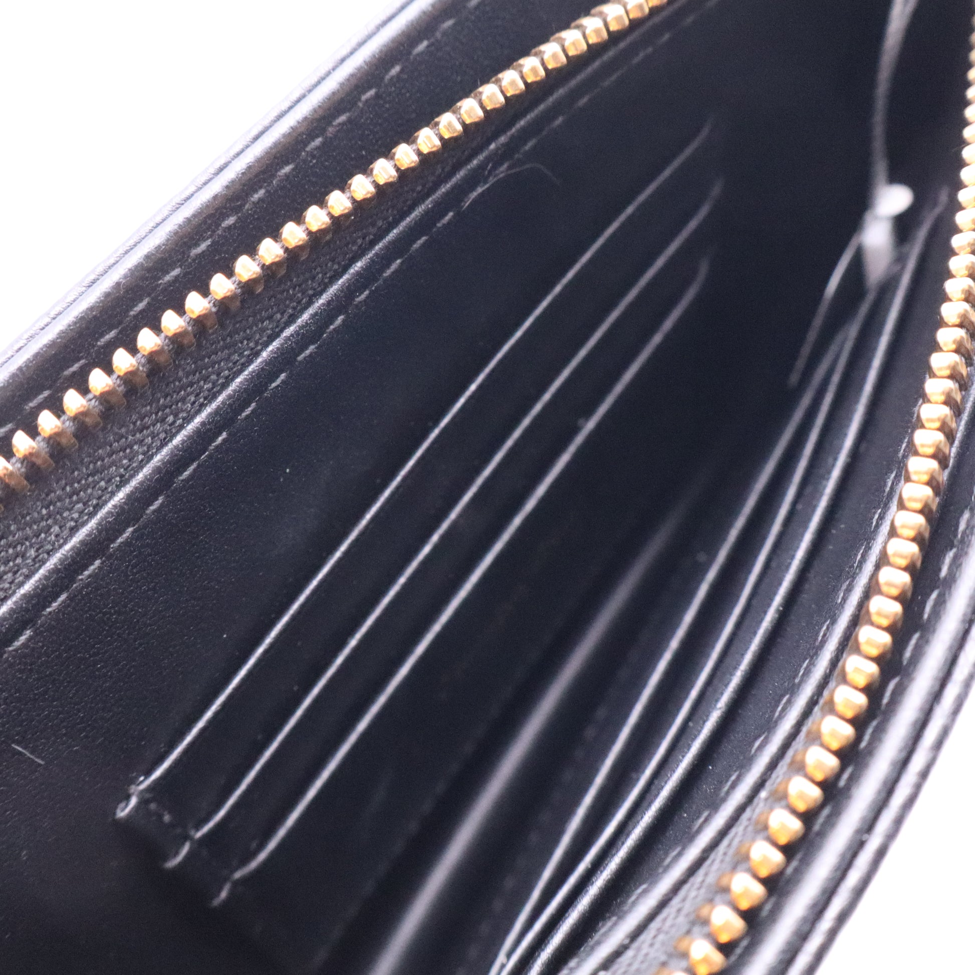 Caro Zipped Pouch With Chain Cannage Quilt Leather TWINS LDJ3581