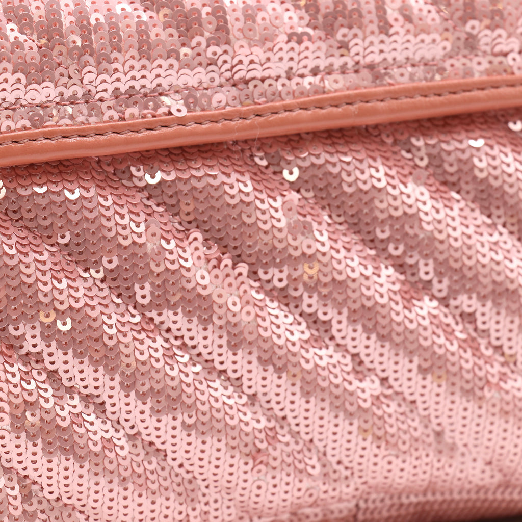 Gucci  Pink Sequin Marmont Small Flap Bag twins LDZ372