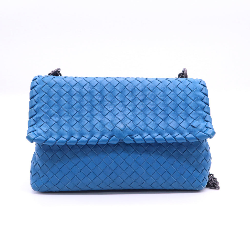 Bottega Veneta Nappa Intrecciato Olimpia Bag Blue twins LDJ3578