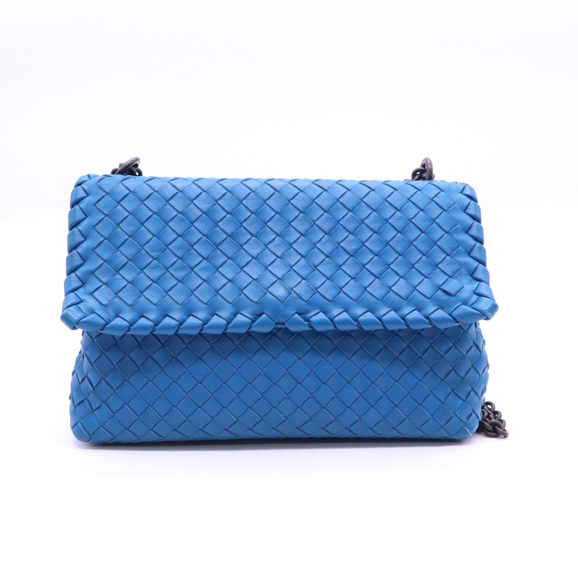 Bottega Veneta Nappa Intrecciato Olimpia Bag Blue twins LDJ3578