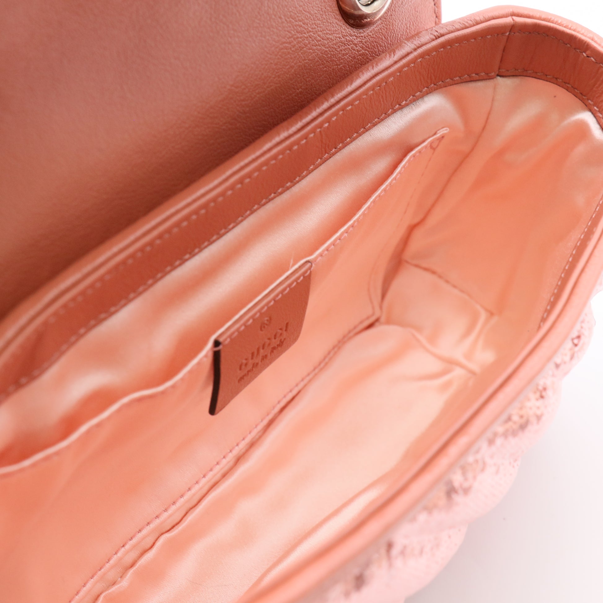 Gucci  Pink Sequin Marmont Small Flap Bag twins LDZ372