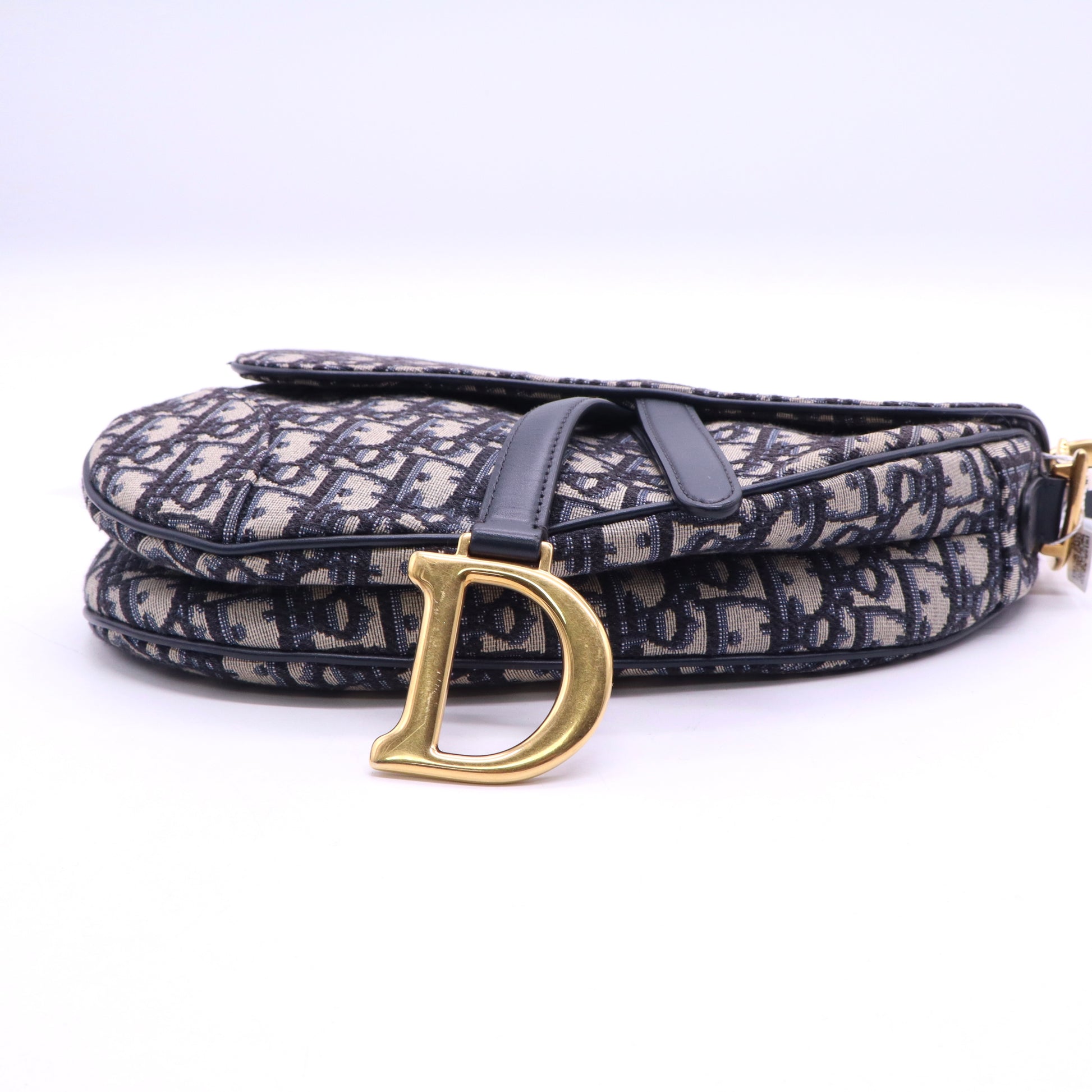 Christian Dior Blue Oblique Canvas Dior Saddle Bag twins LDJ3572