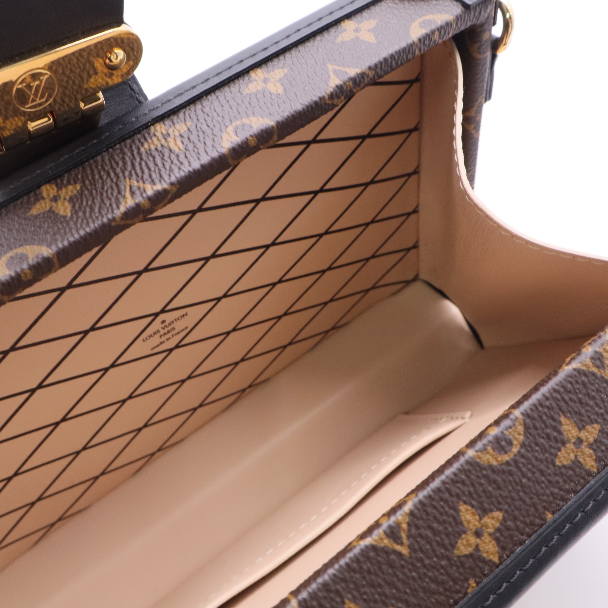 Louis Vuitton Petite Malle Handbag Limited Edition Stripes Monogram Canvas Twins LDJ2753