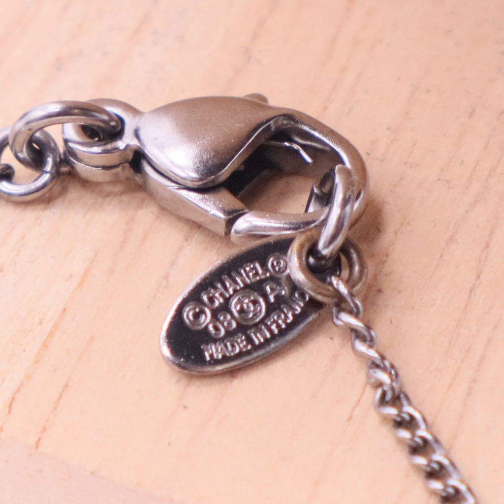 Coco Mark Rhinestone Silver-Plated Necklace