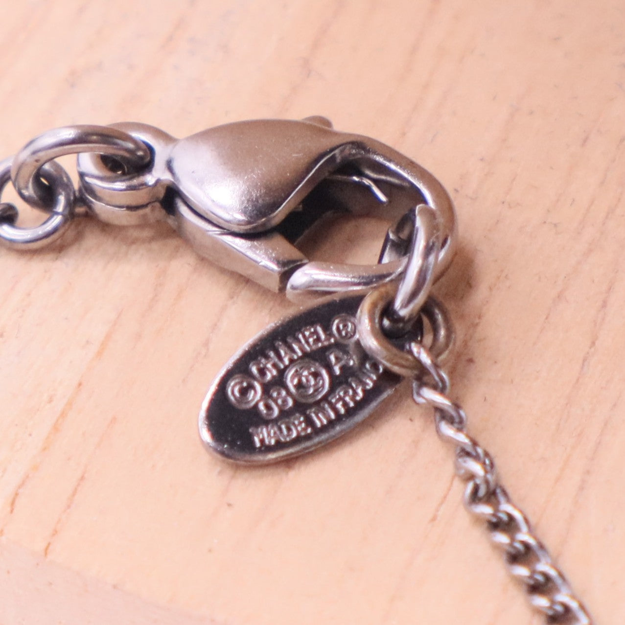 Coco Mark Rhinestone Silver-Plated Necklace