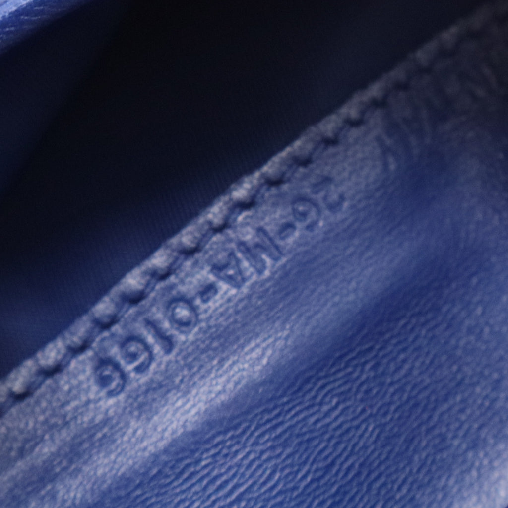 2015 Grained Calfskin Ama Elancee Wallet Blue