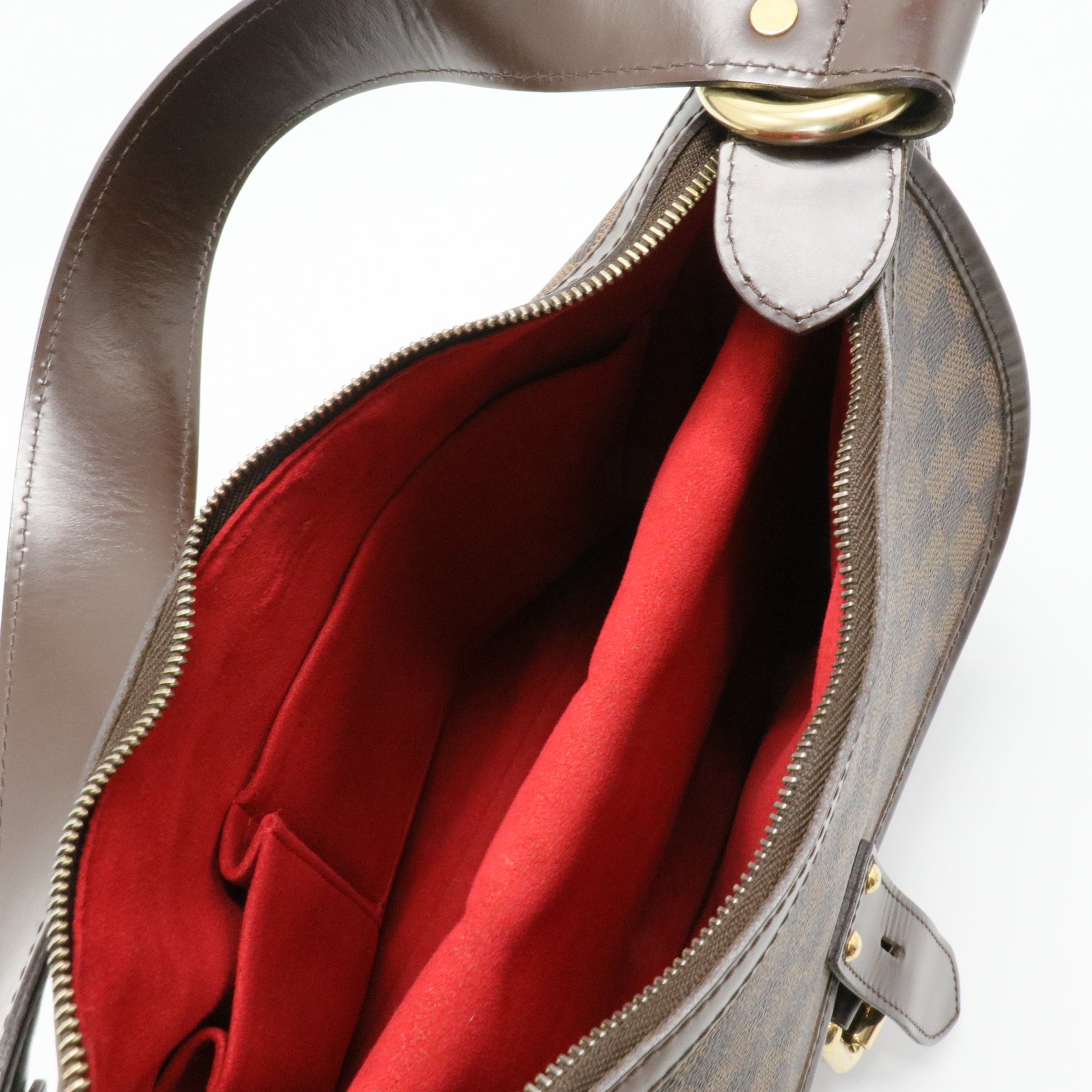 Brown Canvas Damier Ebene Highbury Bag