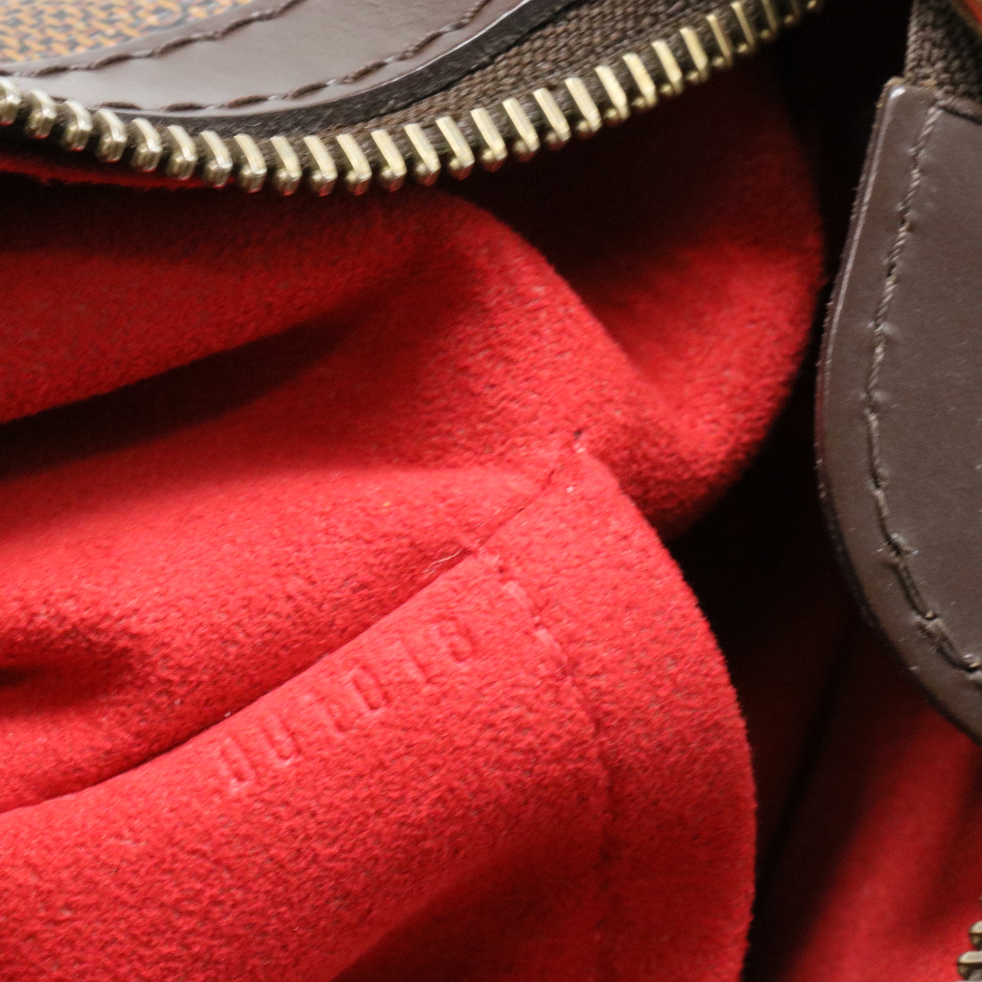 Brown Canvas Damier Ebene Highbury Bag