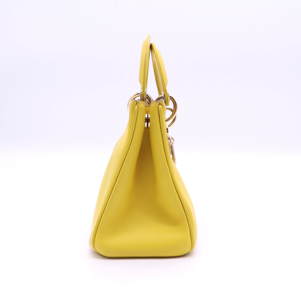 Christian Dior Smooth Calfskin Mini Diorissimo Tote Vert Acide twins B20786