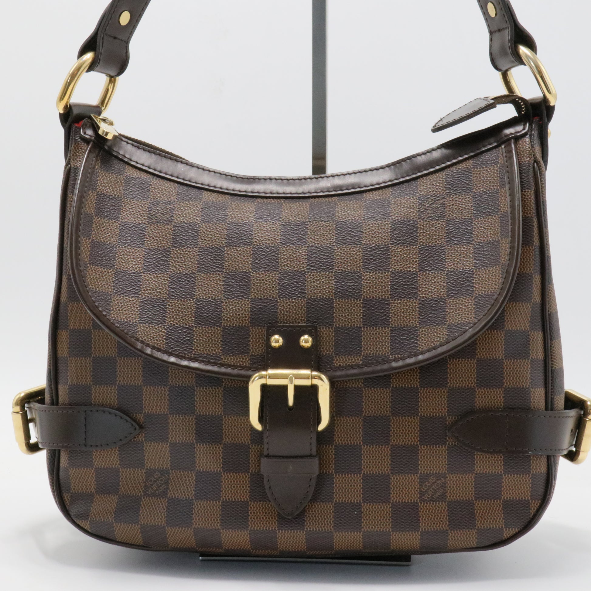 Brown Canvas Damier Ebene Highbury Bag