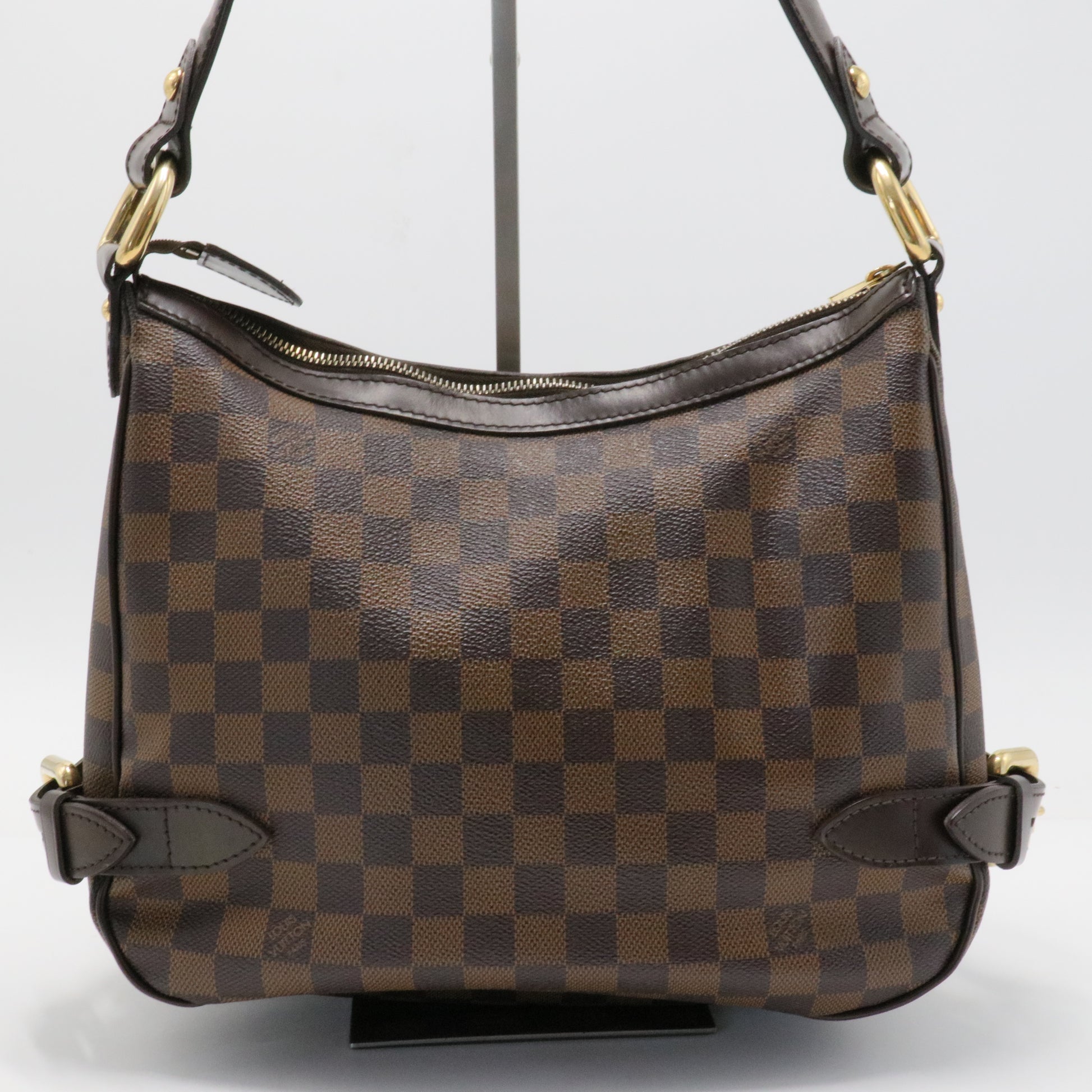 Brown Canvas Damier Ebene Highbury Bag