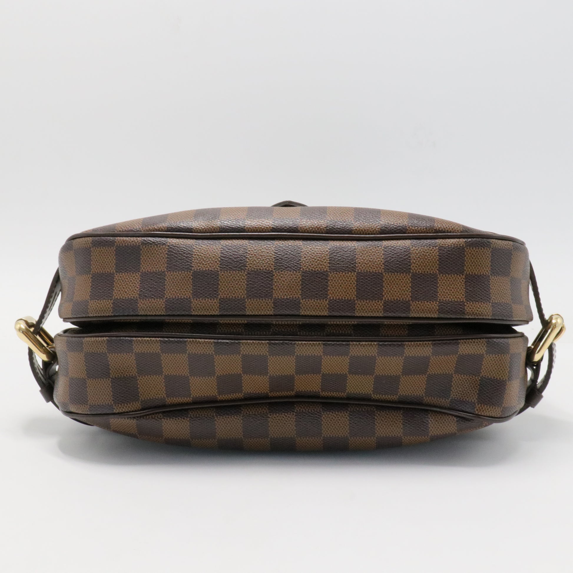 Brown Canvas Damier Ebene Highbury Bag