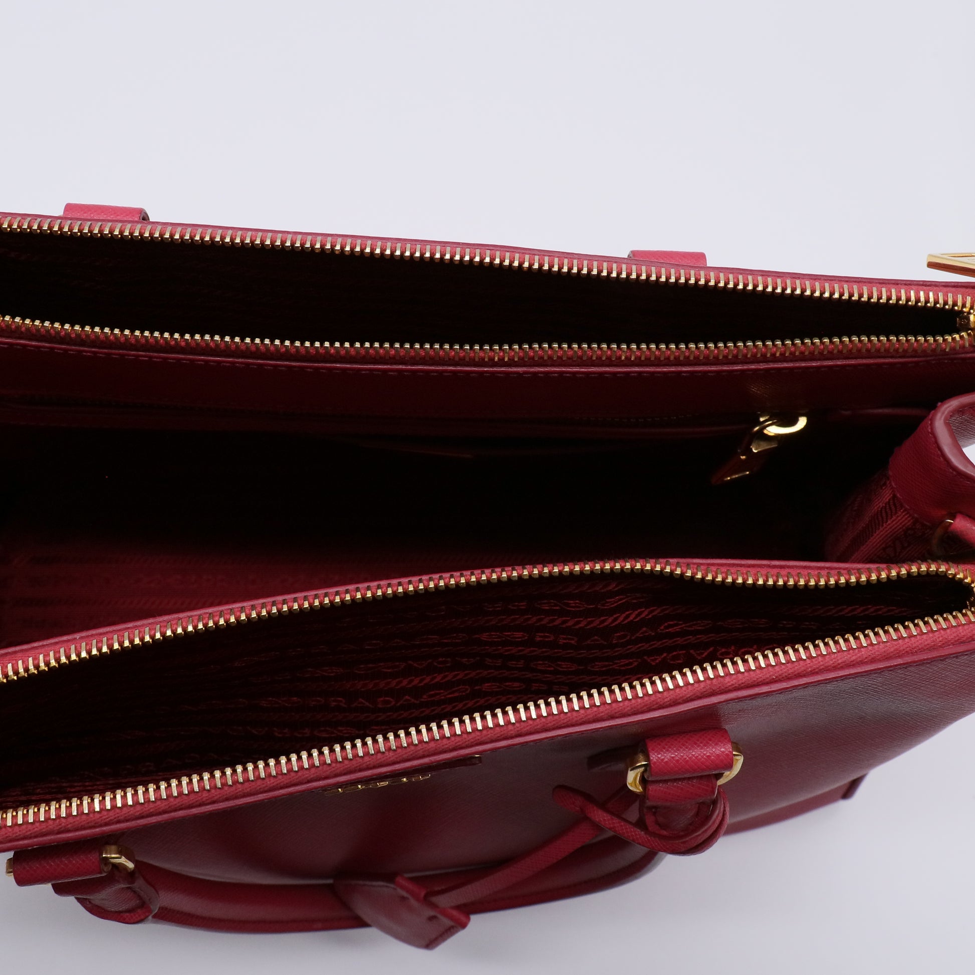 Prada Saffiano Lux Galleria Double Zip Tote Bag B21932