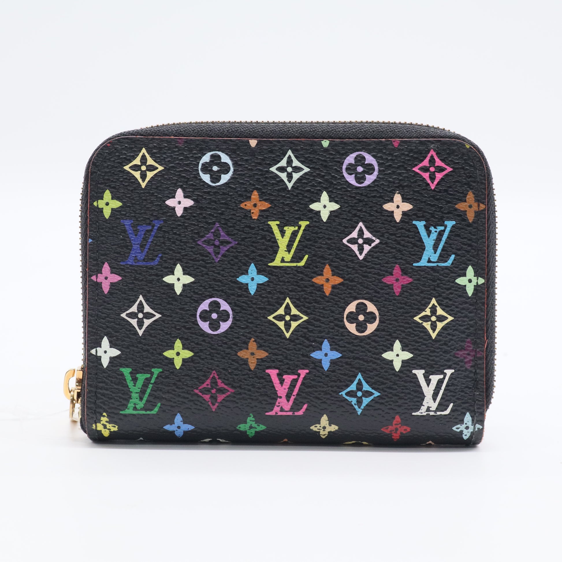 Black Monogram Multicolor Zippy Coin Wallet Twins