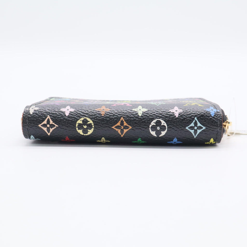 Black Monogram Multicolor Zippy Coin Wallet Twins