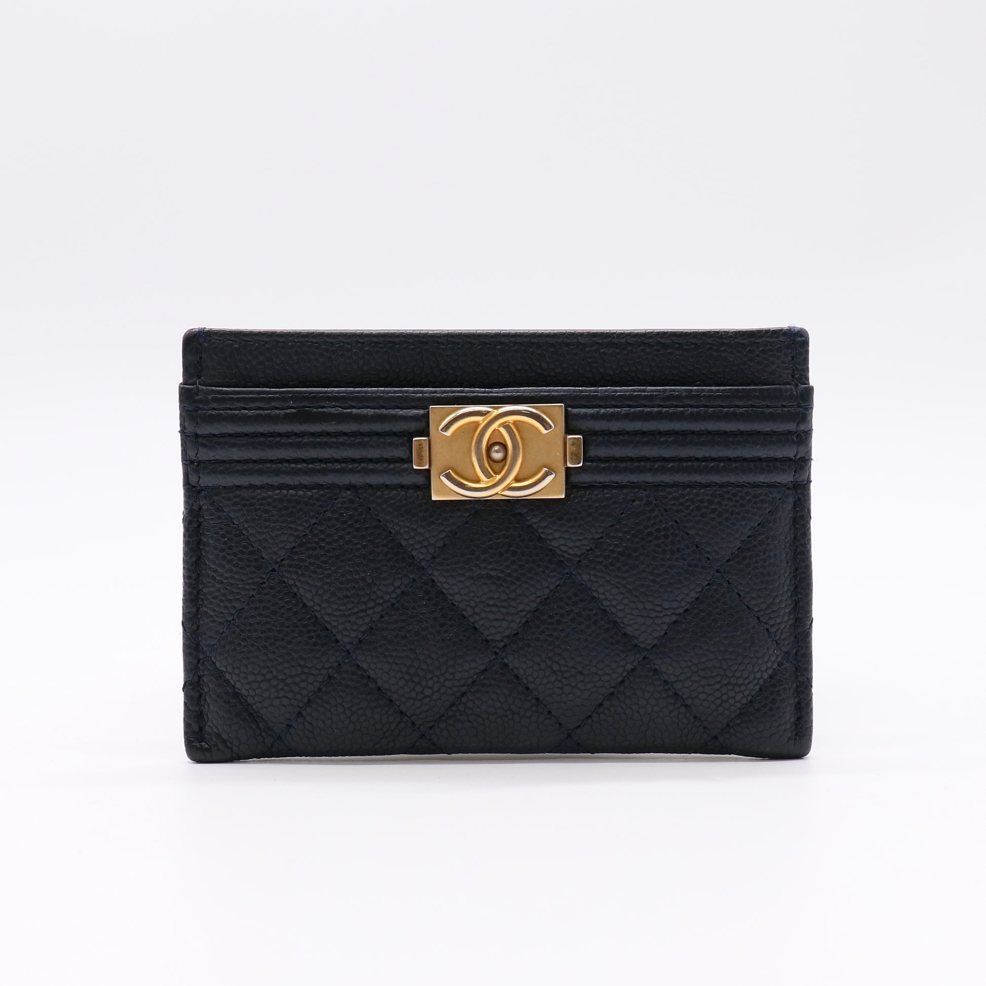 Chanel Boy Chanel Card Holder Black twins LDZ360