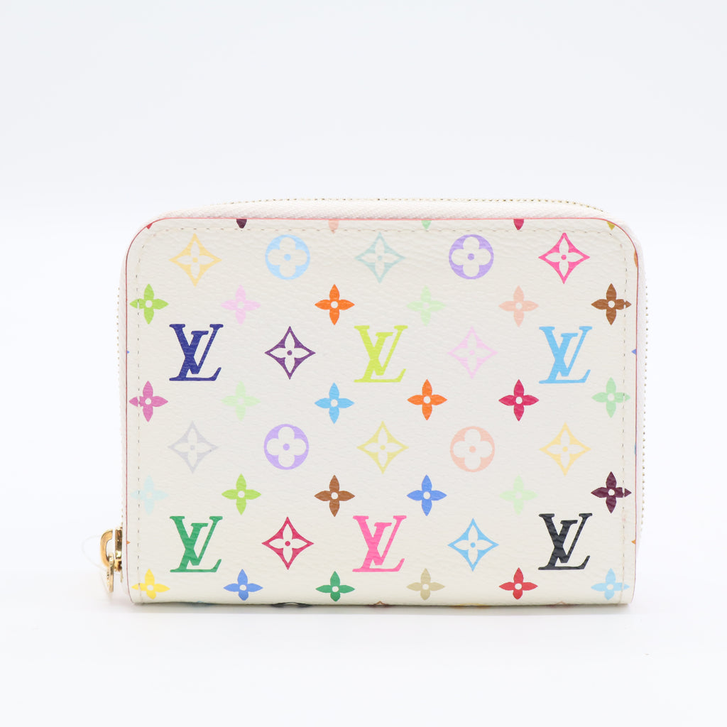 White Monogram Multicolor Zippy Coin Wallet Twins LDJ2763