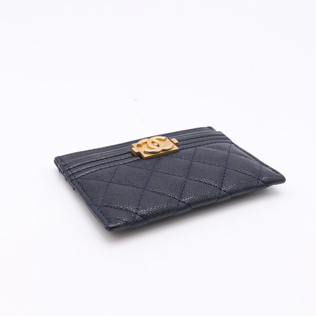 Chanel Boy Chanel Card Holder Black twins LDZ360