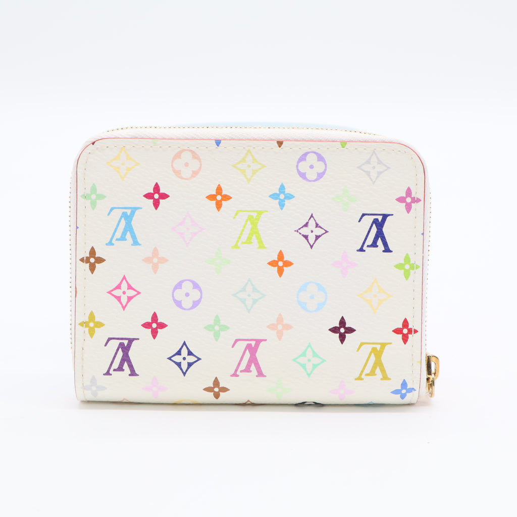 White Monogram Multicolor Zippy Coin Wallet Twins LDJ2763