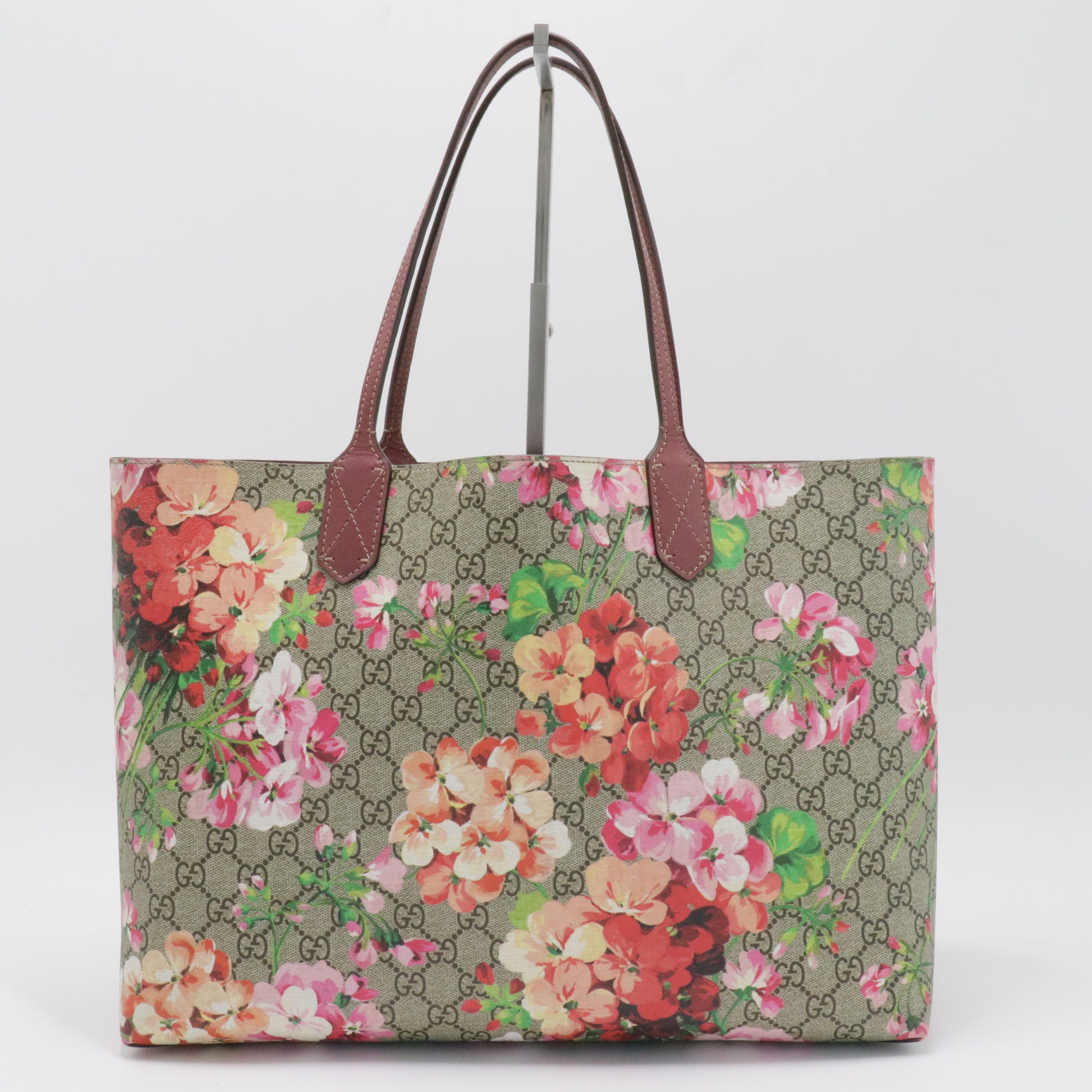Tote Blooms GG Print Leather Medium