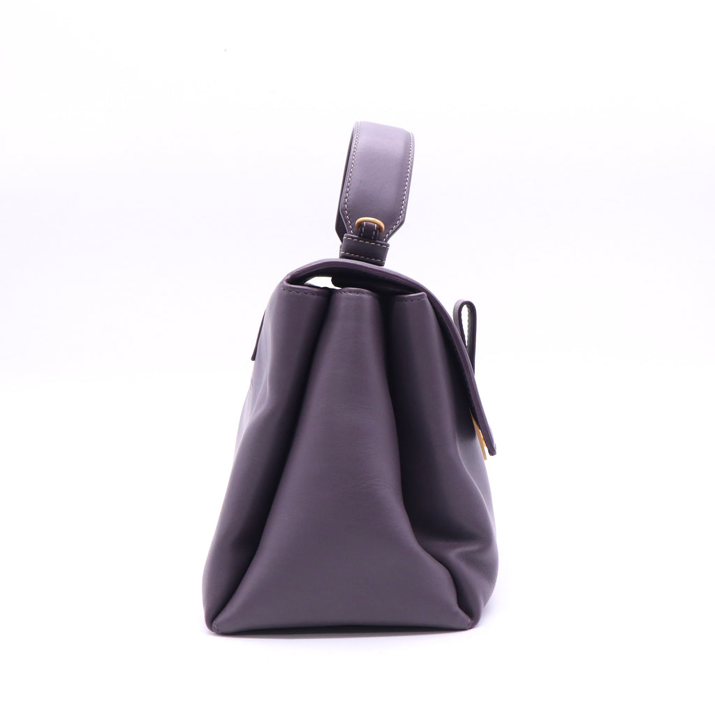 Bottega Veneta Plum Leather Small Piazza Top Handle Bag B20850