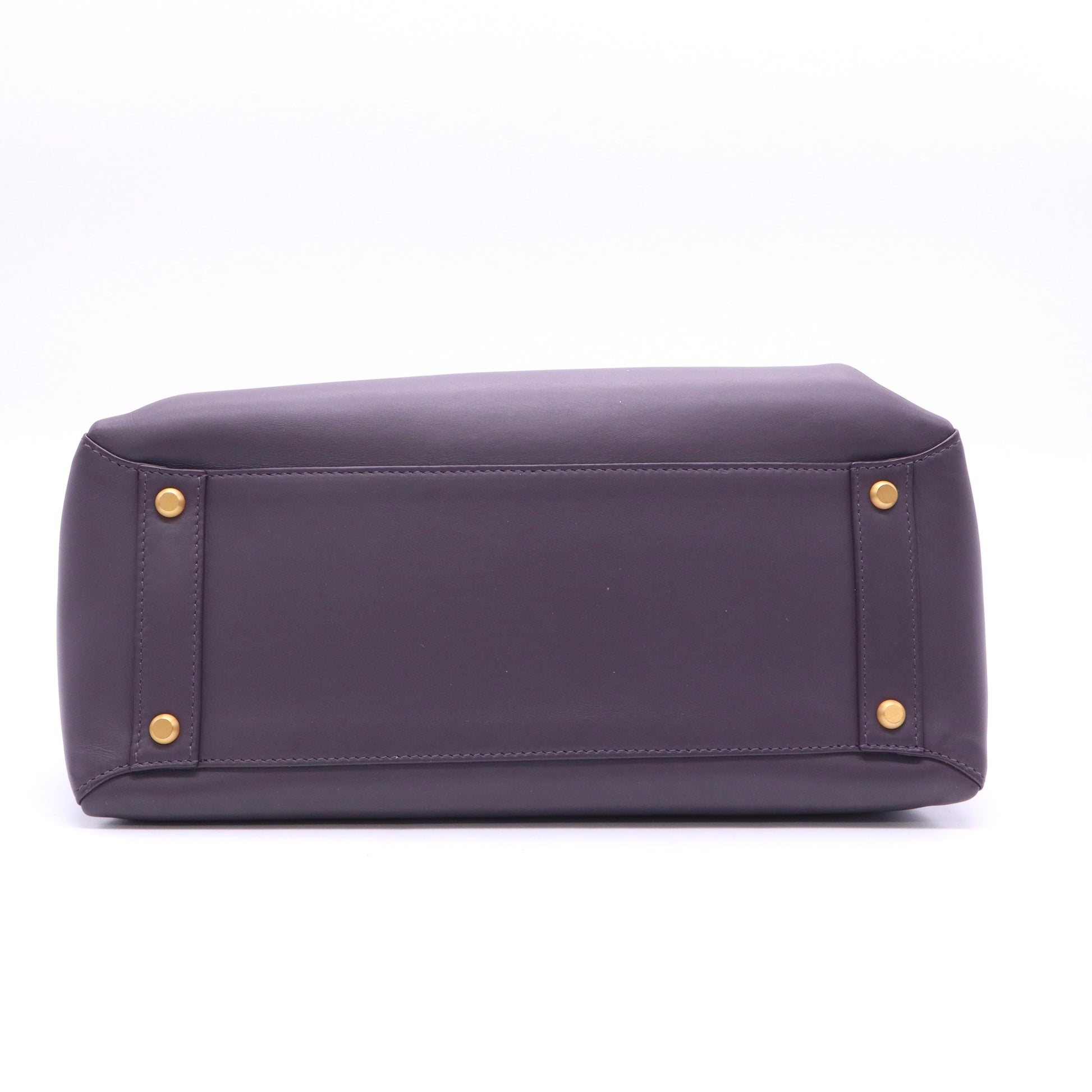 Bottega Veneta Plum Leather Small Piazza Top Handle Bag B20850