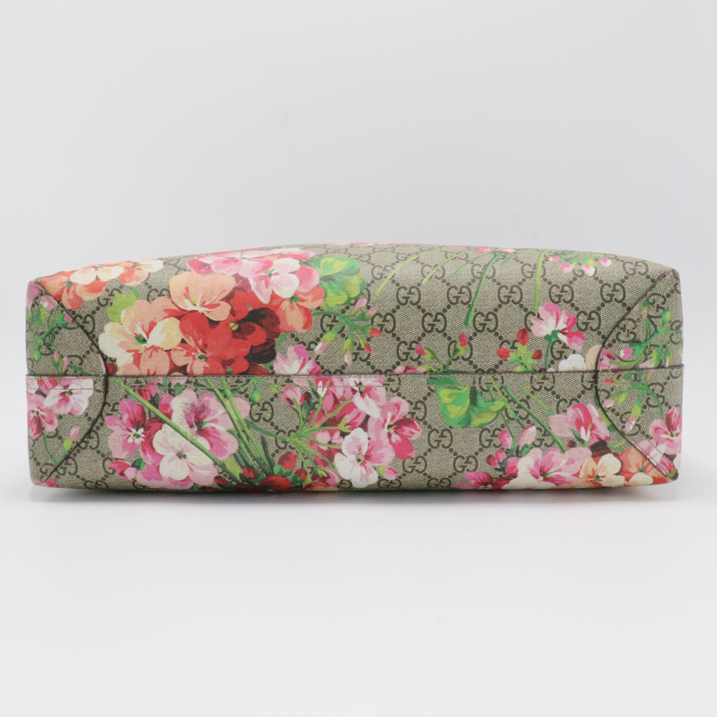 Tote Blooms GG Print Leather Medium