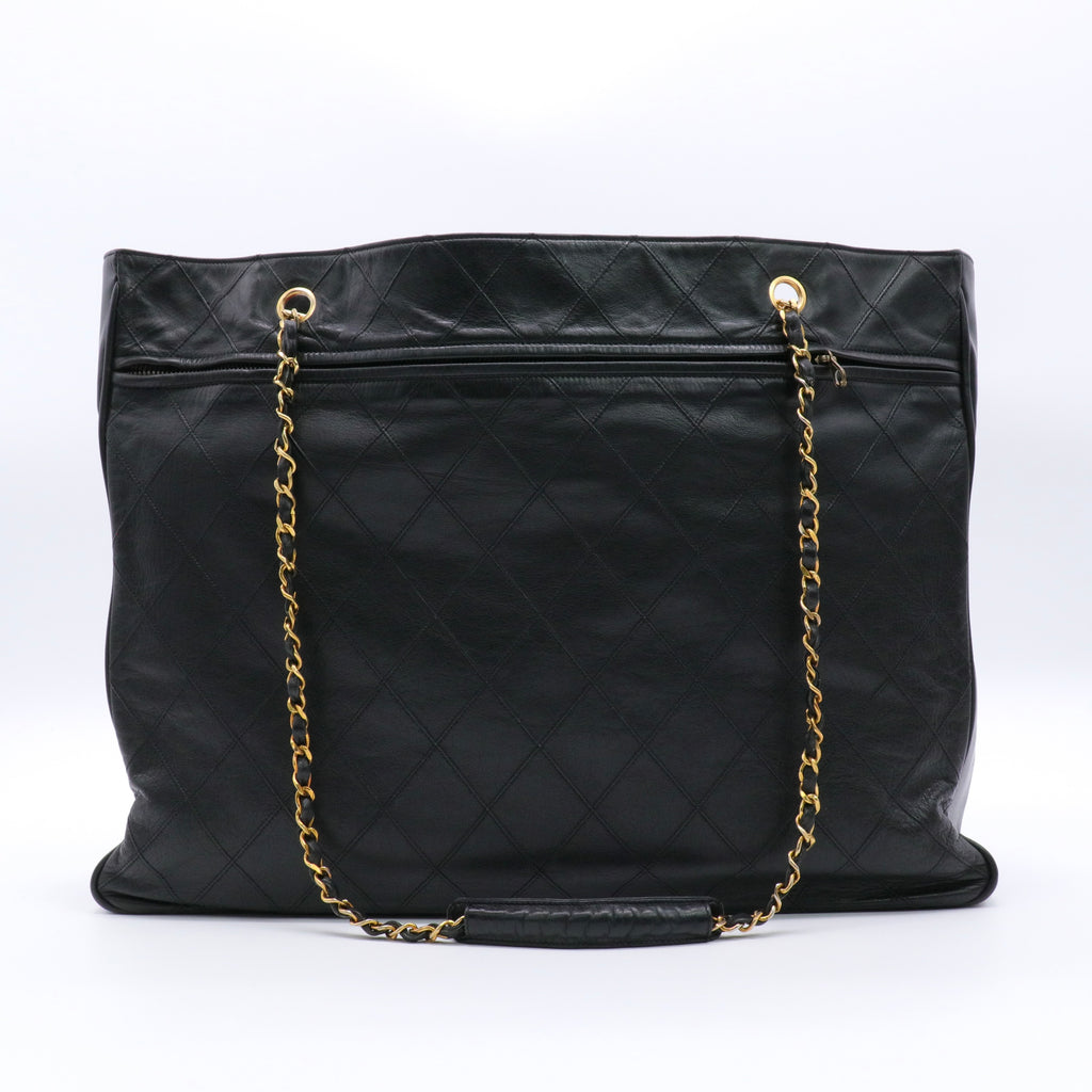 Vintage CC Chain leather tote twins