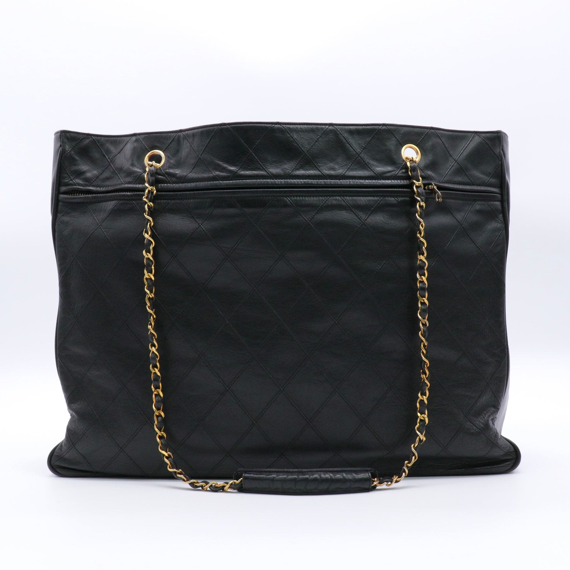 Vintage CC Chain leather tote twins