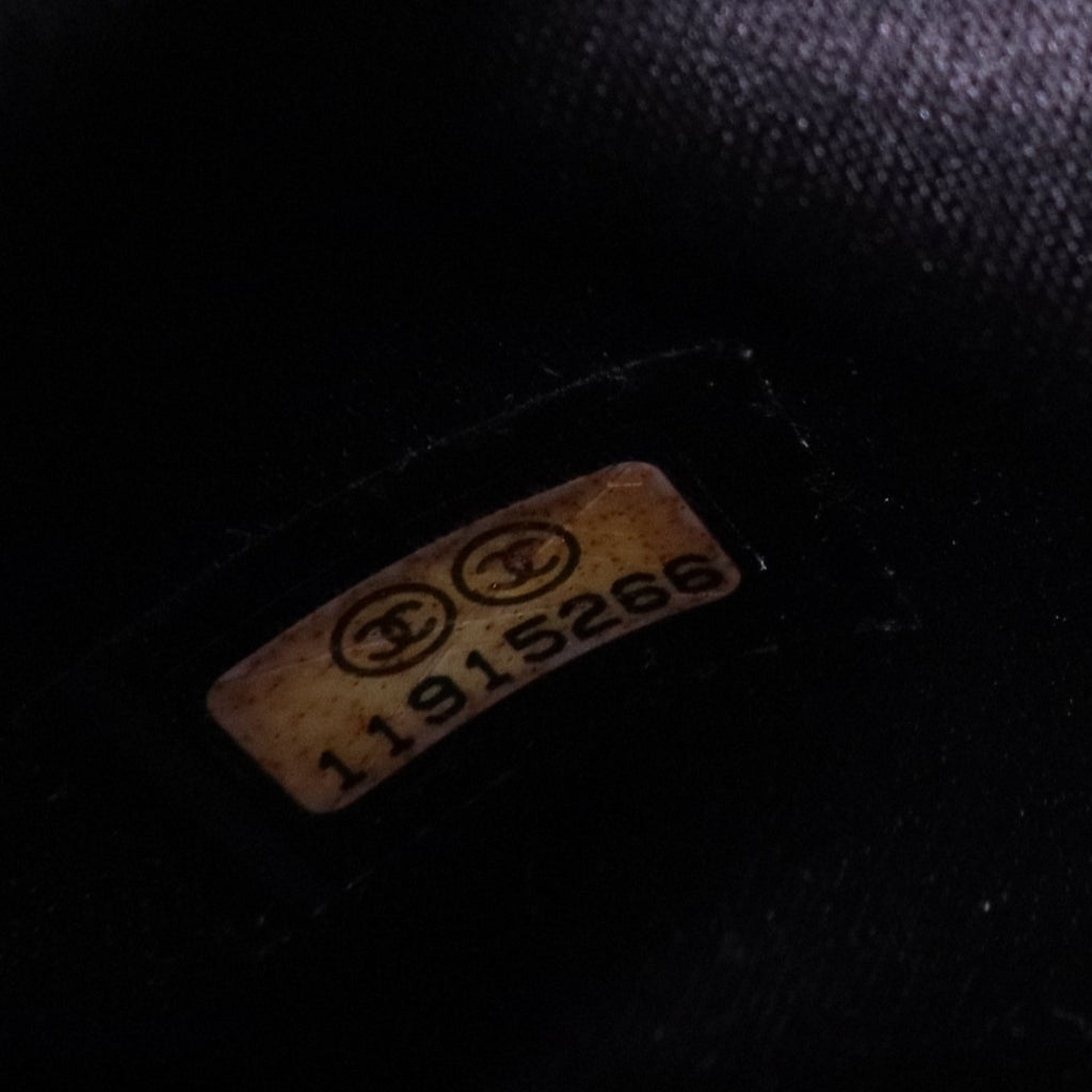 Chanel Trifold Flap Wallet Quilted Patent Compact twins