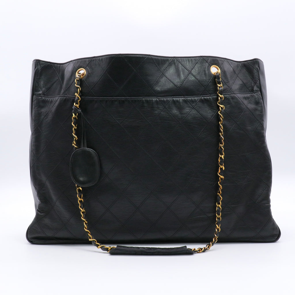 Vintage CC Chain leather tote twins
