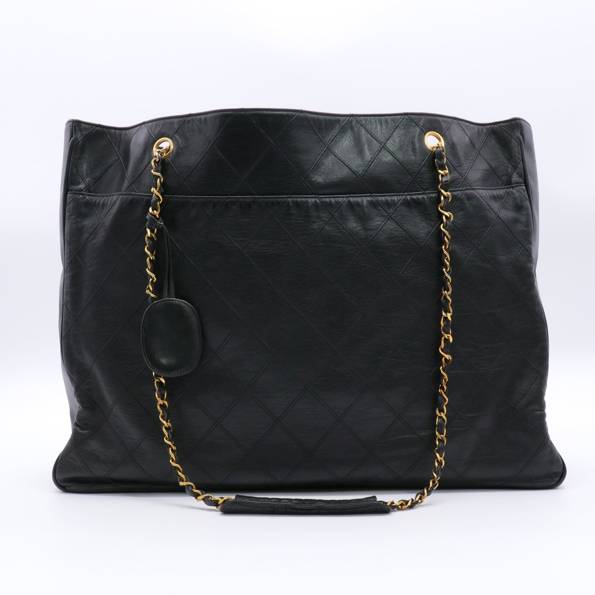 Vintage CC Chain leather tote twins