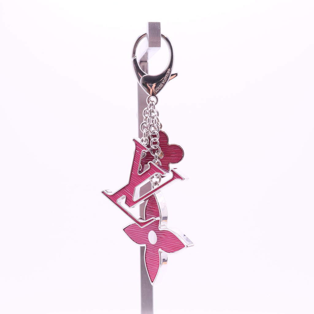 Louis Vuitton Fleur d Epi Bag Charm Fuchsia twins