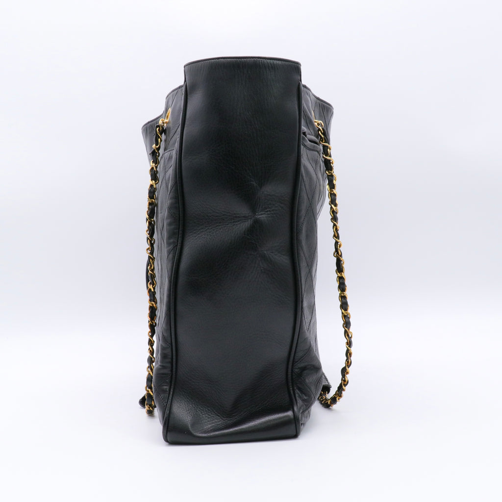 Vintage CC Chain leather tote twins