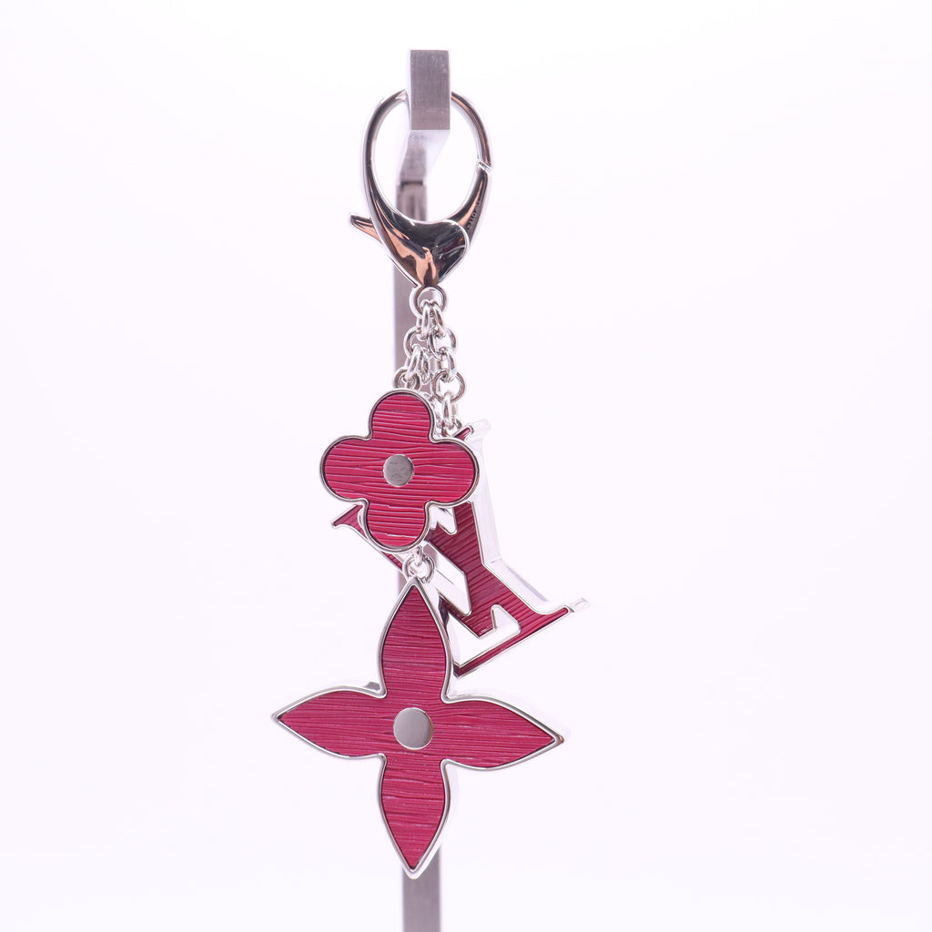 Louis Vuitton Fleur d Epi Bag Charm Fuchsia twins