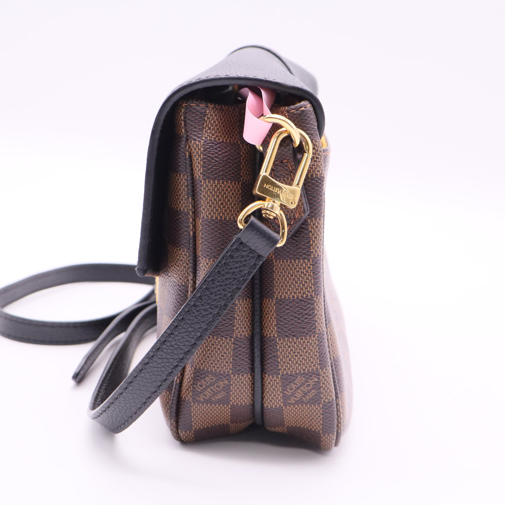 Black Damier Canvas Clapton Crossbody Bag twins