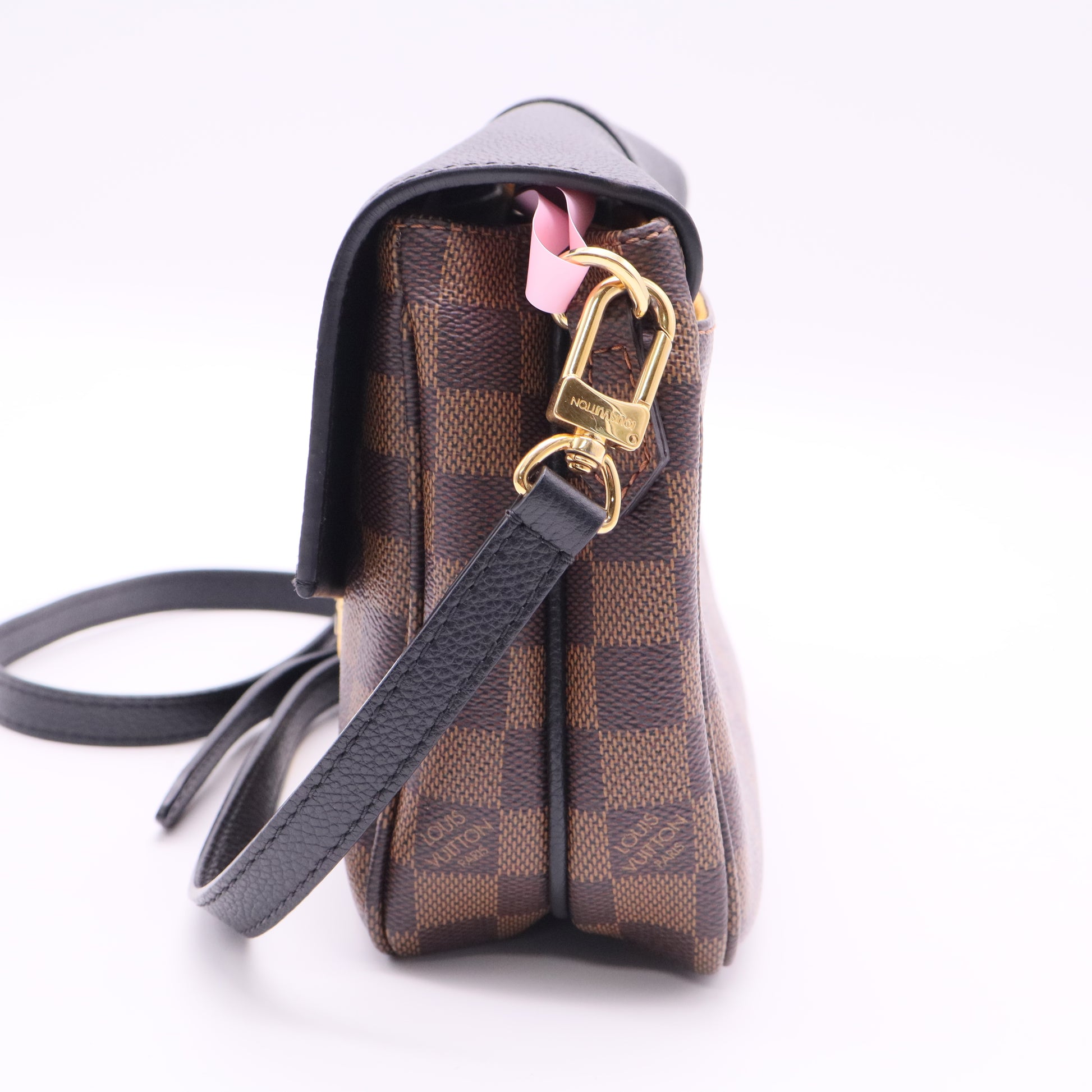 Black Damier Canvas Clapton Crossbody Bag twins